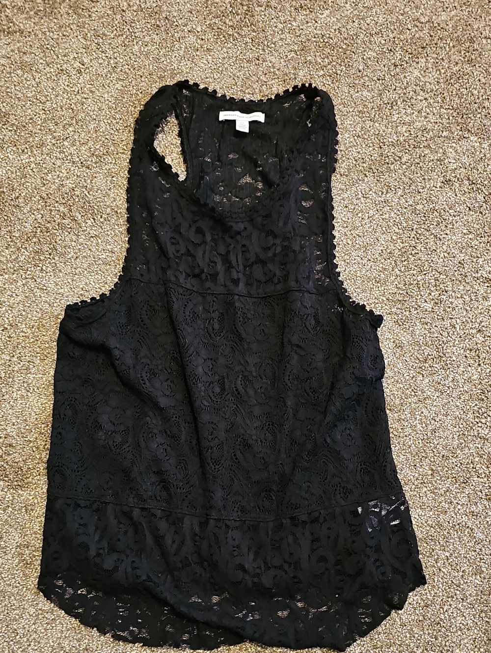 American Eagle Black Lace Tank